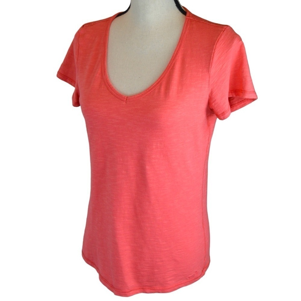 Horny Toad Marley Open‎ V Neck T Shirt, Salmon Color - Medium
